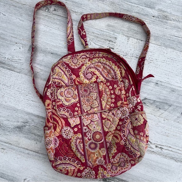 Vera Bradley Machine Washable Quilted Backpack Womens Paisley Print‎ - Picture 3 of 12